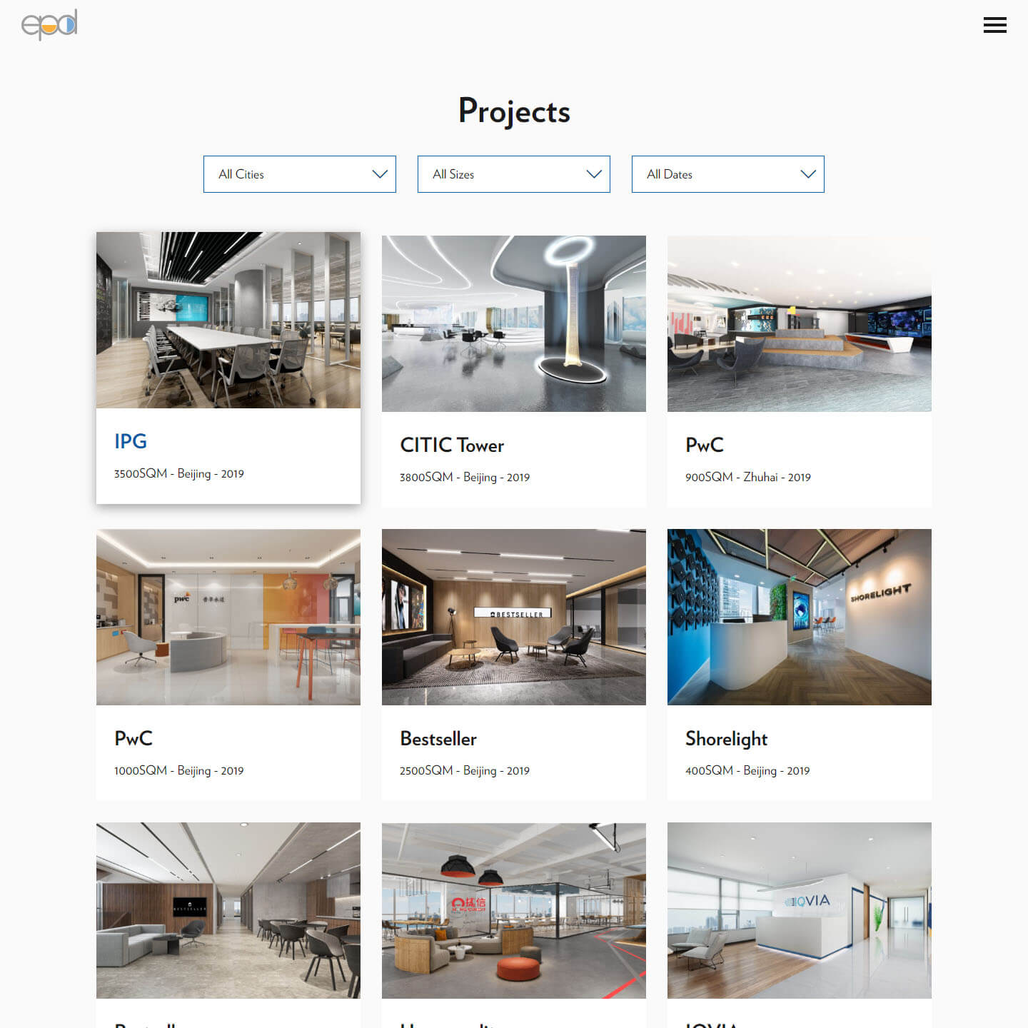projects archive from EPD website.