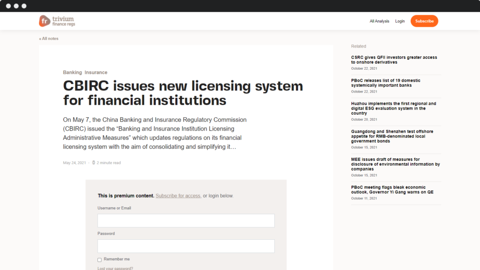 Trivium Finance article.