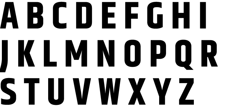 capitalized letters from the Khand font.