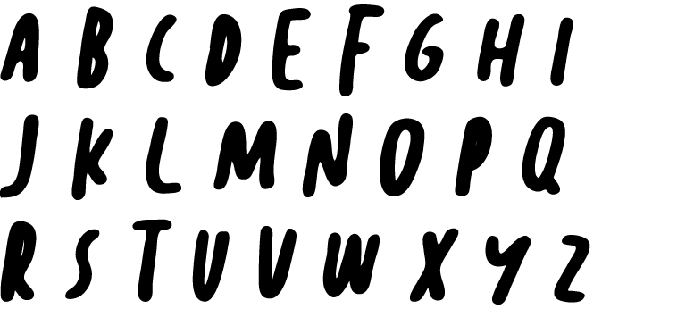 capitalized letters from the Sunday Morning font.