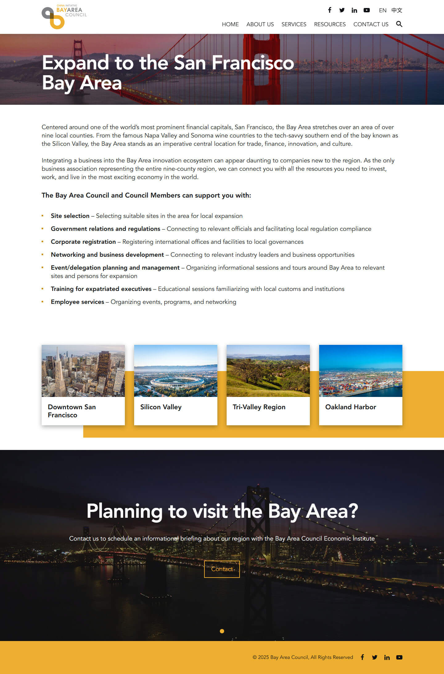 expand to San Francisco page on Bay Area Council China Initiative website.